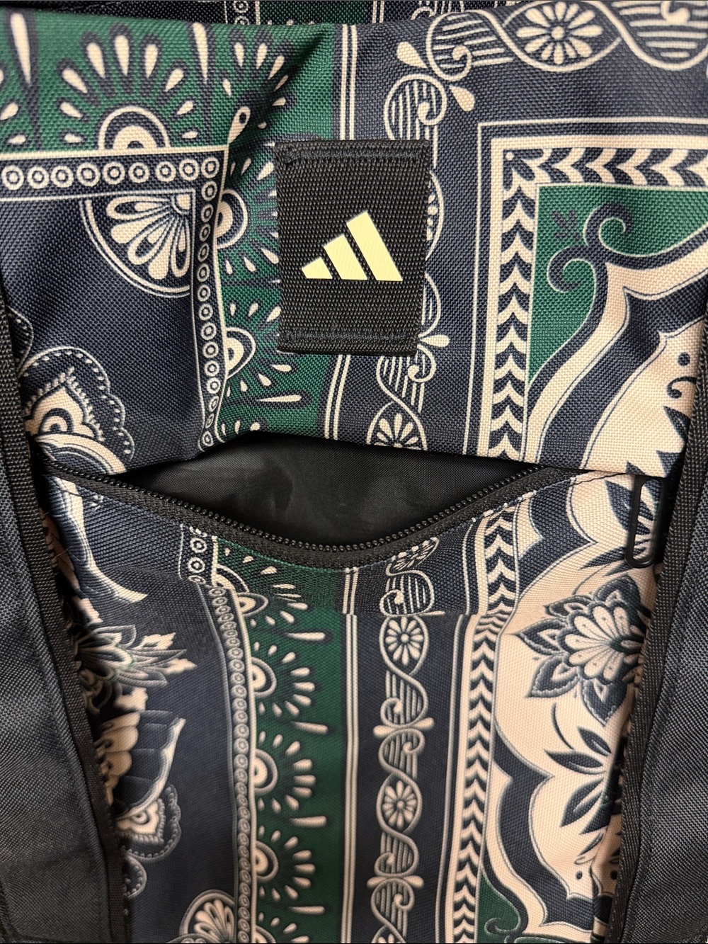 adidas X Farm Rio Black and Green Patterned Bandana Print Tote Bag - Picture 2 of 3